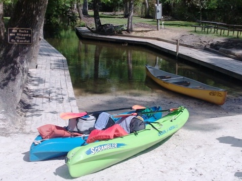 paddling Rock Springs Run, kayak, canoe