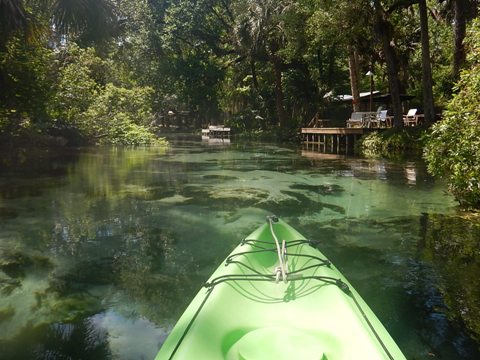 paddling Rock Springs Run, kayak, canoe