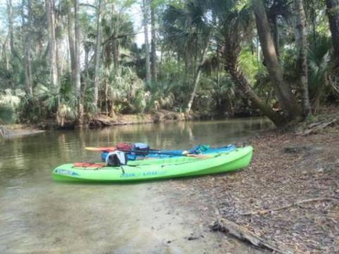 paddling Rock Springs Run, kayak, canoe