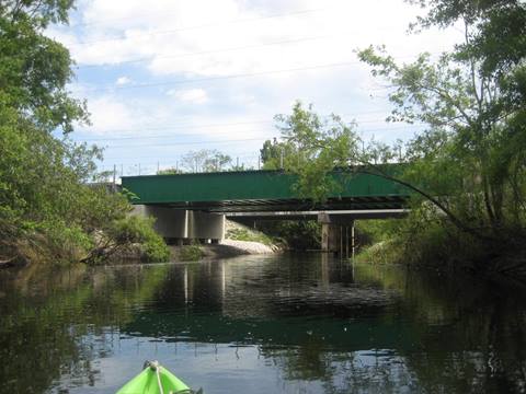 paddling Shingle Creek, North from Marsh Landing