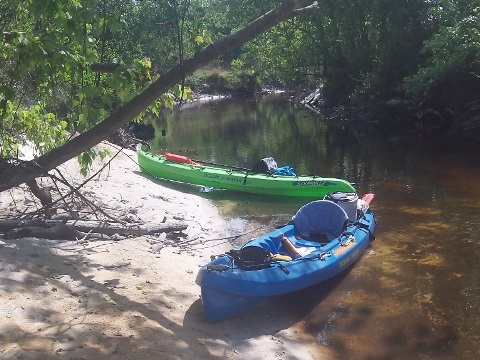 paddling Shingle Creek, North from Marsh Landing