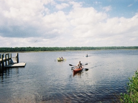 paddling Spruce Creek, Strickland Bay