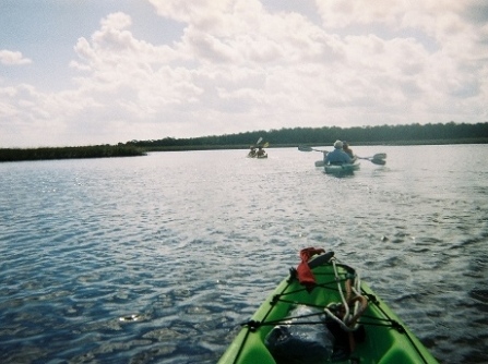 paddling Spruce Creek, Strickland Bay