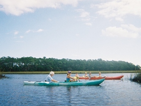 paddling Spruce Creek, Strickland Bay