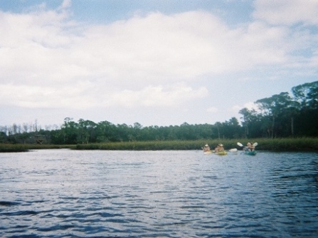 paddling Spruce Creek, Strickland Bay