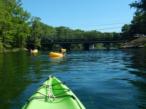 paddling Rainbow River, kayak, canoe