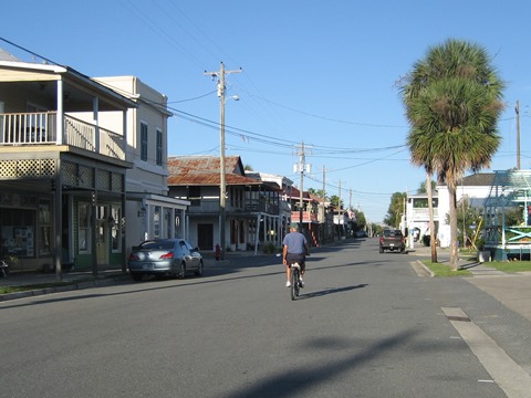 paddling Cedar Key,  old downtown