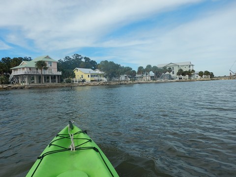 paddling Cedar Key,  old downtown