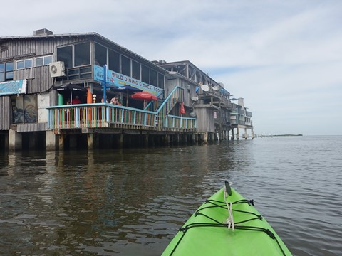 paddling Cedar Key, old downtown