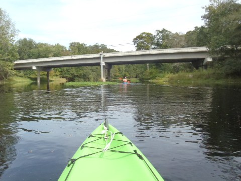 paddling Santa Fe River, River Rise to High Springs, kayak, canoe