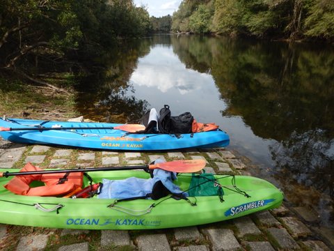 paddling Santa Fe River, US 27 to Poe Spring ,kayak, canoe