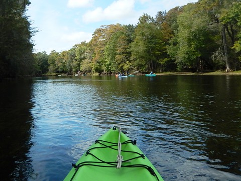 paddling Santa Fe River, Poe to Rum, kayak, canoe