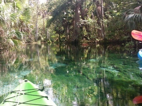 paddling Silver River, Fort King Waterway