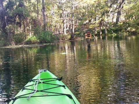 paddling Silver River, Fort King Waterway