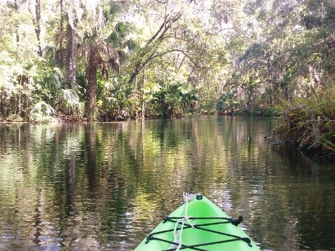 paddling Silver River, Fort King Waterway