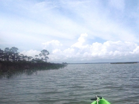 paddling on Apalachicola Bay